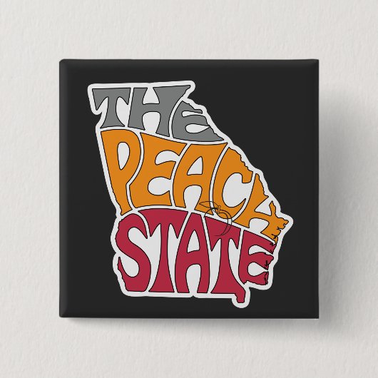 Georgia Nickname Word Art Vierkante Button 5,1 Cm (Voorkant)