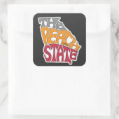 Georgia Nickname Word Art Vierkante Sticker (Tas)