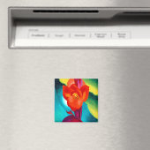 Georgia O Keeffe Red Canna Magneet (Insitu (Vaatwasser))