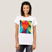 Georgia O Keeffe Red Canna T-shirt (Voorkant volledig)