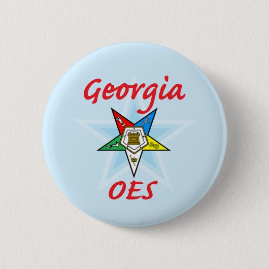 Georgia OES pin Ronde Button 5,7 Cm (Voorkant)