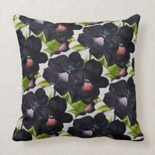 Georgia O'Keefe 1925 Black en Paarse Petunias Kussen