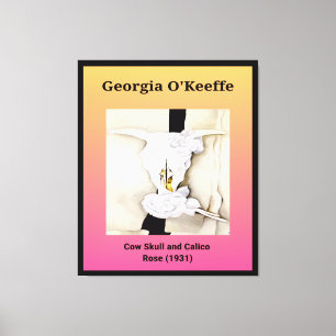 Georgia O'Keeffe: Koe schedel en Calico Roos (1931 Canvas Afdruk