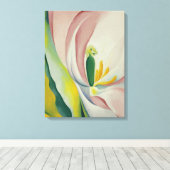 Georgia O'Keeffe - Roze tulpen Canvas Afdruk (Insitu (Houten vloer))