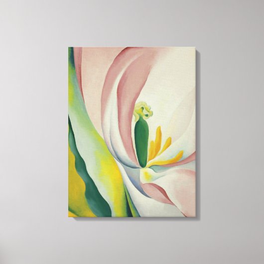 Georgia O'Keeffe - Roze tulpen Canvas Afdruk (Voorkant)