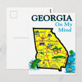 Georgia On My Mind Ansichtkaart Briefkaart (Voorkant / Achterkant)