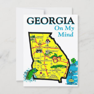 Georgia On My Mind Ansichtkaart Briefkaart