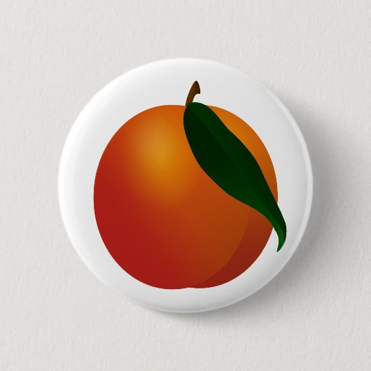 Georgia Peach / Abrikozenpomp Ronde Button 5,7 Cm (Voorkant)