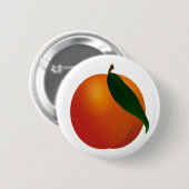 Georgia Peach / Abrikozenpomp Ronde Button 5,7 Cm (Voorkant /achterkant)