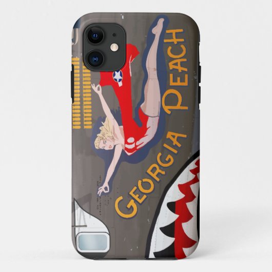 Georgia Peach B-24 Nose Art ( feesten) Case-Mate iPhone Case (Achterkant)