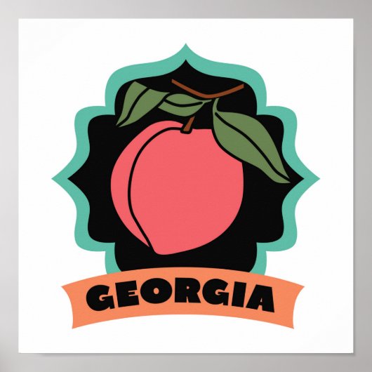 Georgia Peach Logo Poster (Voorkant)