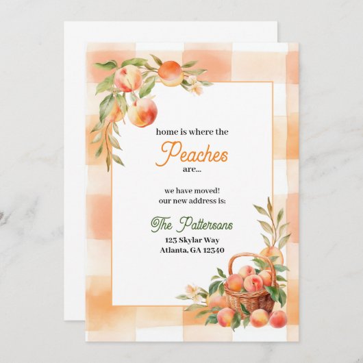 Georgia Peach Moving Faire-part (Devant / Derrière)
