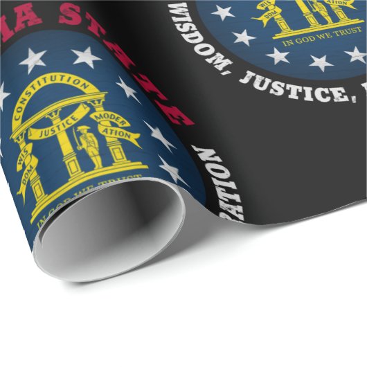 GEORGIA PEACH STATE FLAG CADEAUPAPIER (Rol Hoek)