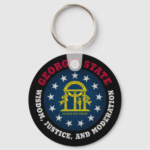 GEORGIA PEACH STATE FLAG SLEUTELHANGER