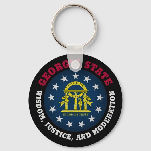 GEORGIA PEACH STATE FLAG SLEUTELHANGER (Voorkant)