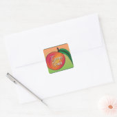 Georgia Peach Vierkante Sticker (Envelop)