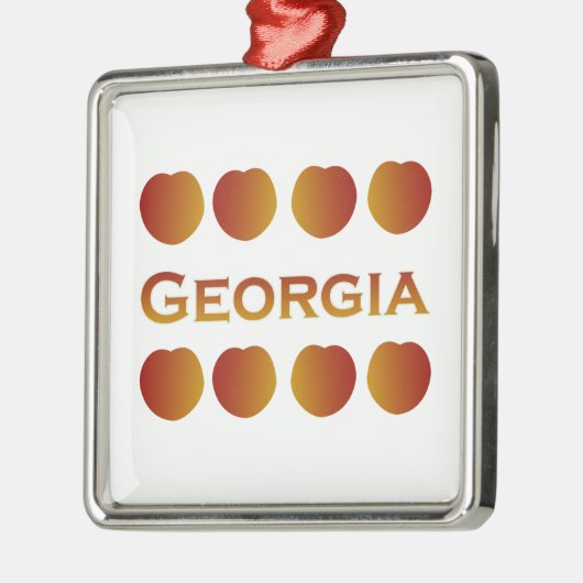Georgia Peaches Logo Metalen Ornament (Links)
