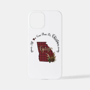 Georgia Plaid komt allemaal naar huis voor Kerstmi iPhone 12 Mini Hoesje