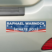 Georgia Raphael Warnock voor Senaat 2022 Bumpersticker (Op auto)