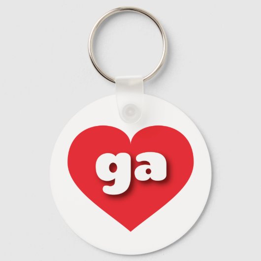Georgia Red Heart - Ik hou van ga Sleutelhanger (Voorkant)