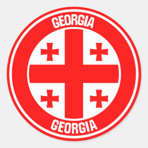Georgia Round Emblem Ronde Sticker