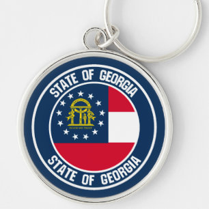 Georgia Round Emblem Sleutelhanger