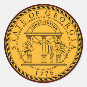 Georgia Seal Ronde Sticker