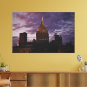 Georgia State Capitol bij zonsondergang - Canvas (Insitu (Woonkamer))