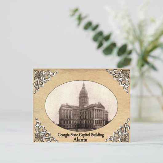 Georgia State Capitol Building Old Briefkaart (Staand voorkant)