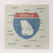 Georgia State Cities Puzzle – Custom Home Puzzle (Vertical)