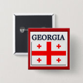 Georgia State Flag Design Button (Voorkant /achterkant)