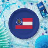 Georgia State Flag Design Decor Papieren Bordje (Feest)