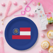 Georgia State Flag Design Decor Papieren Bordje (Feest)