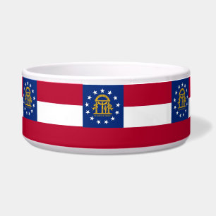 Georgia State Flag Pet Bowl Voerbakje