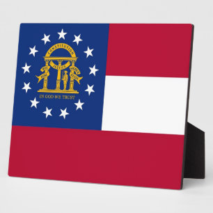 Georgia State Flag Plaque Fotoplaat