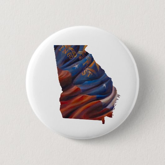 Georgia State Flag Schilderen Button (Voorkant)
