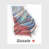 Georgia State Flag Schilderen Sticker (Vel)