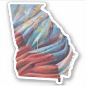 Georgia State Flag Schilderen Sticker (Voorkant)