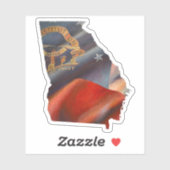Georgia State Flag Schilderen Sticker (Vel)