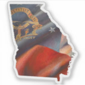 Georgia State Flag Schilderen Sticker (Voorkant)