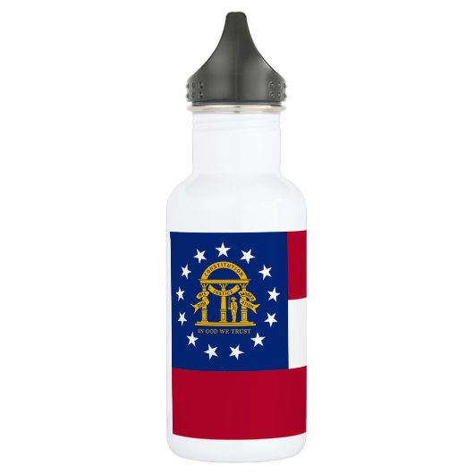 Georgia State Flag Vrijheidsfles Waterfles (Links)