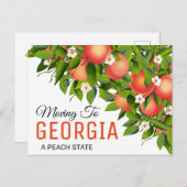 Georgia State Fruit Peaches | Adres wijzigen Briefkaart (Voorkant / Achterkant)