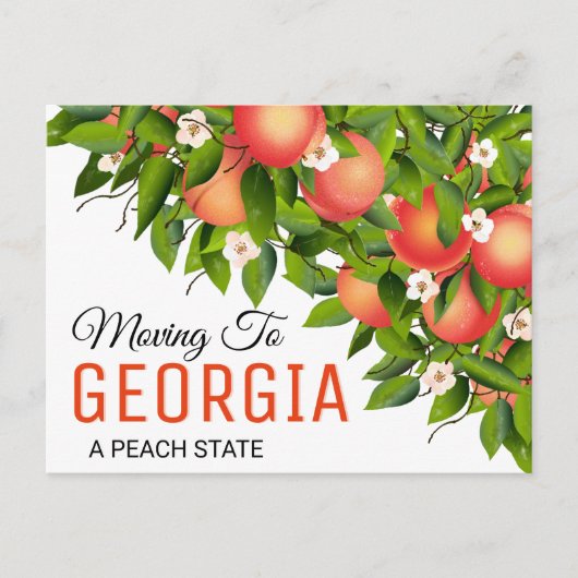 Georgia State Fruit Peaches | Adres wijzigen Briefkaart (Voorkant)