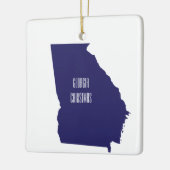 Georgia State-kerstversiering Keramisch Ornament (Links)