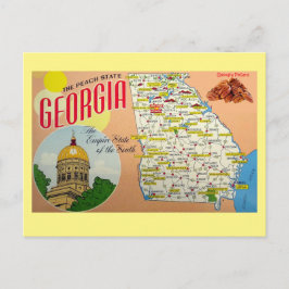 Georgia State Map Briefkaart
