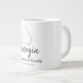 Georgia State Map Personalized Family Reunion Extra Grote Beker (Voorkant rechts)