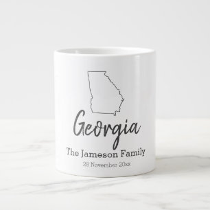 Georgia State Map Personalized Family Reunion Extra Grote Beker