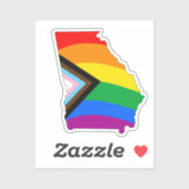 Georgia State Pride LGBTQ Progress Pride Sticker (Vel)