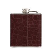 Georgia State Seal Black Gold Leather Heupfles (Achterkant)