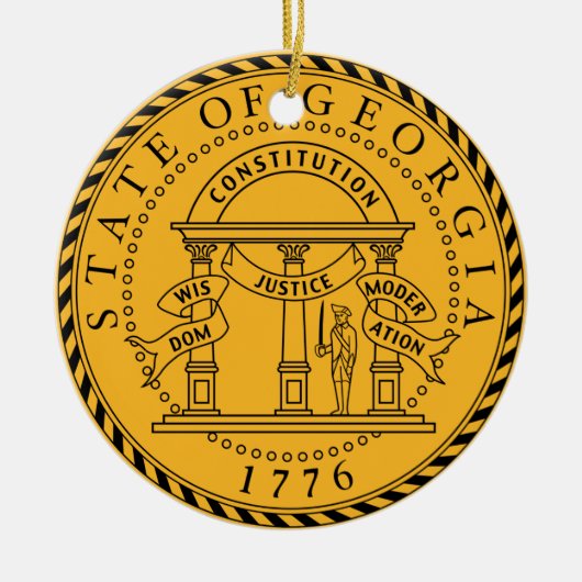 Georgia* State Seal Ornament (Voorkant)